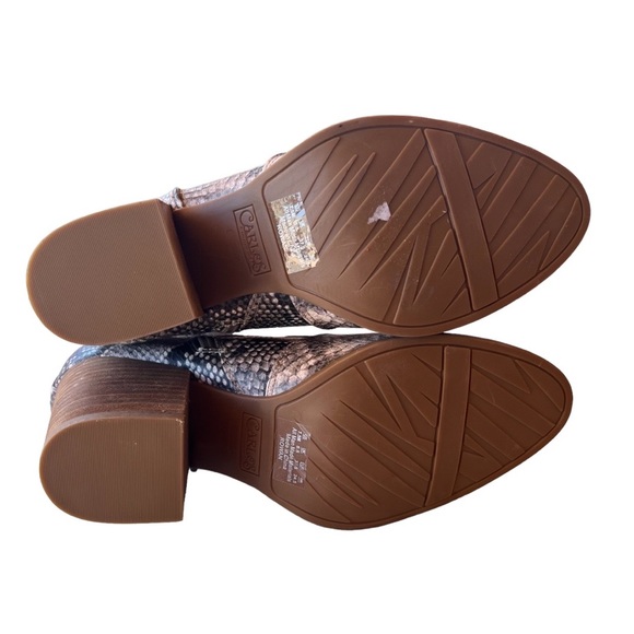 Carlos Santana Snakeskin Ankle Booties Boots Size 7.5. Heel Height 3”. - Picture 4 of 4